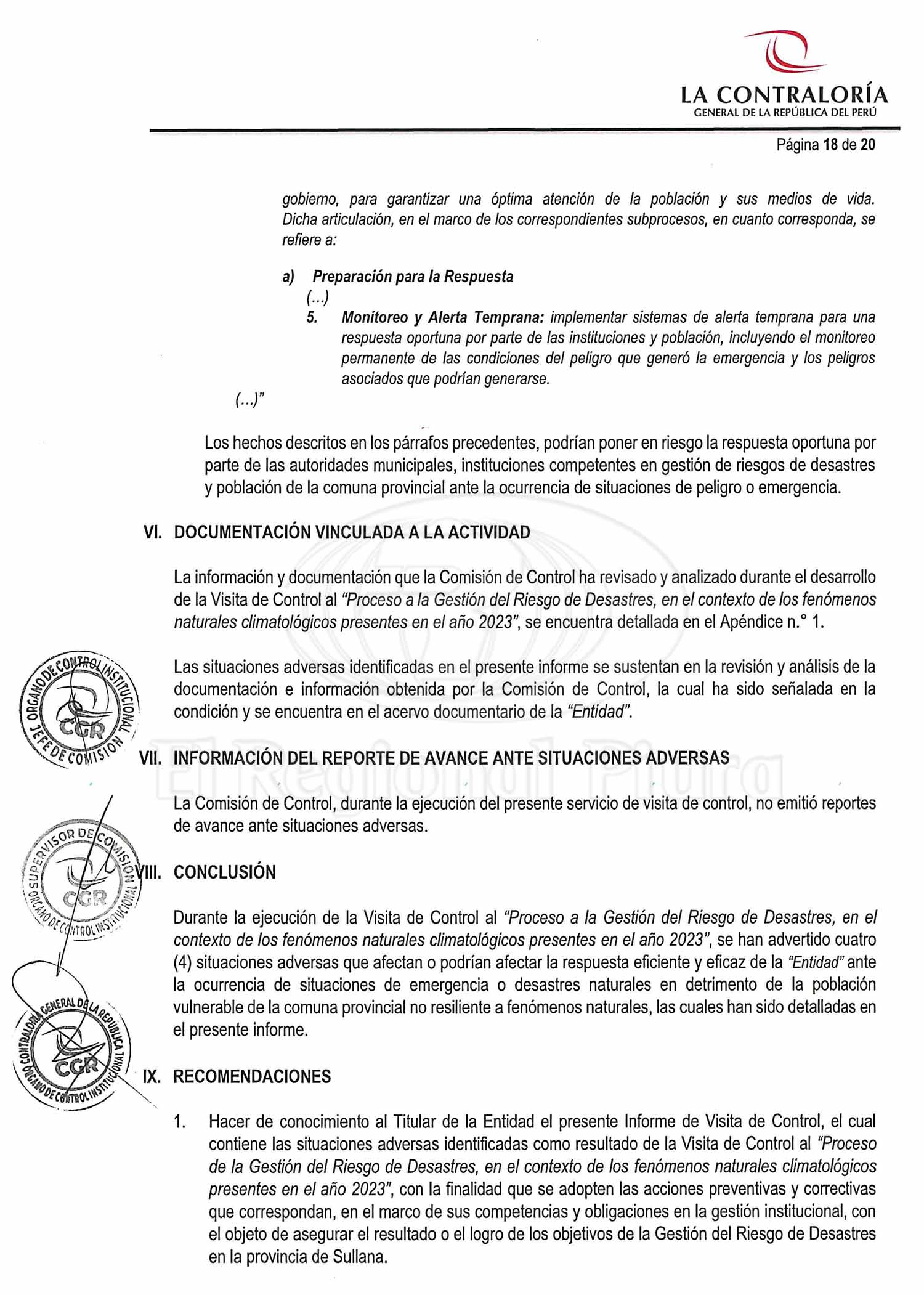 Contraloria advierte en Sullana