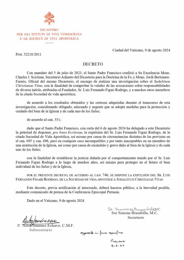 decreto expulsion Figari