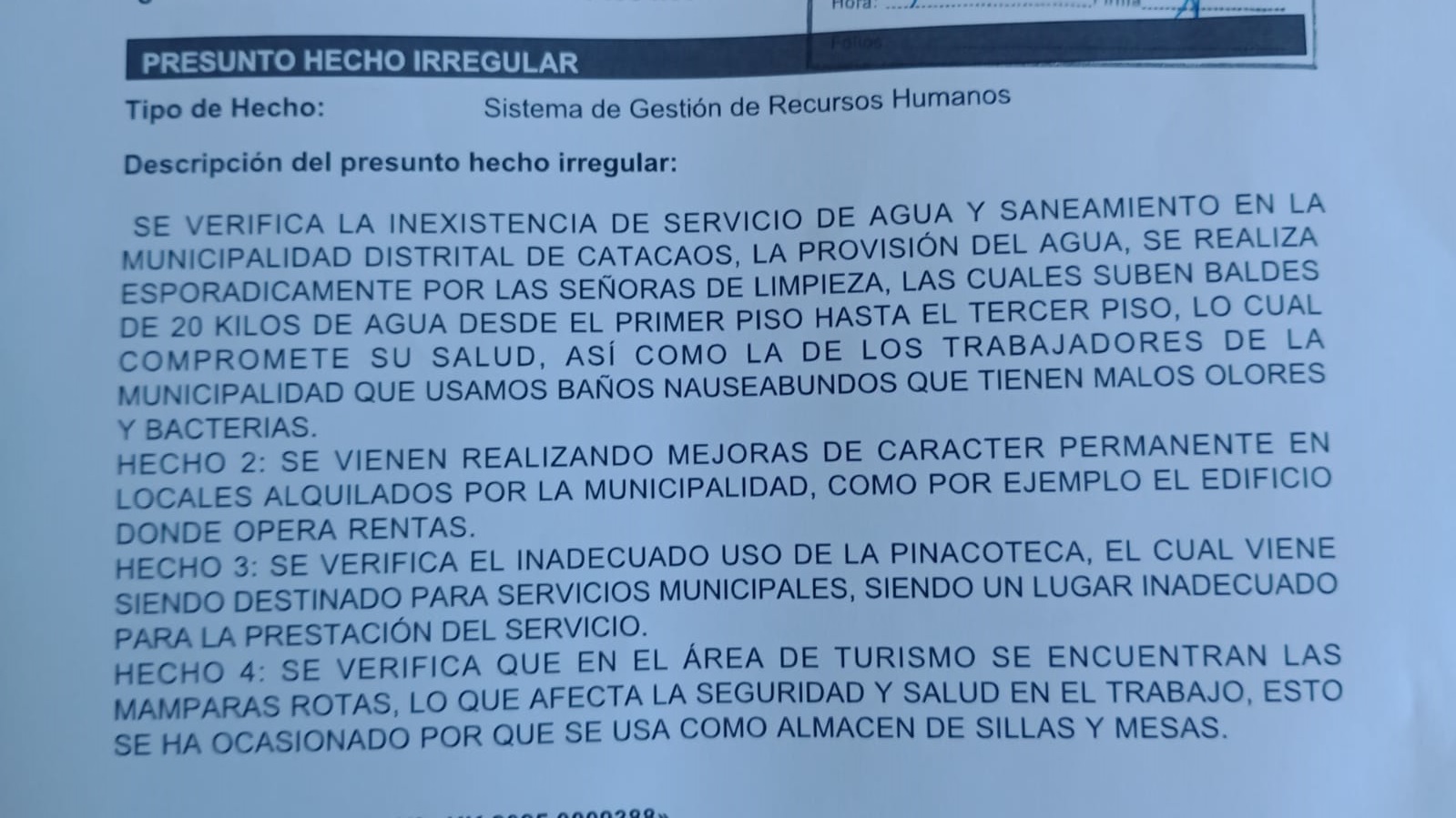 Denuncia Catacaos