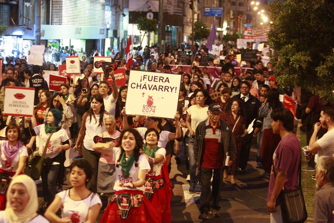 Protestas contra Fiscal de la Nación Pedro Chavarry